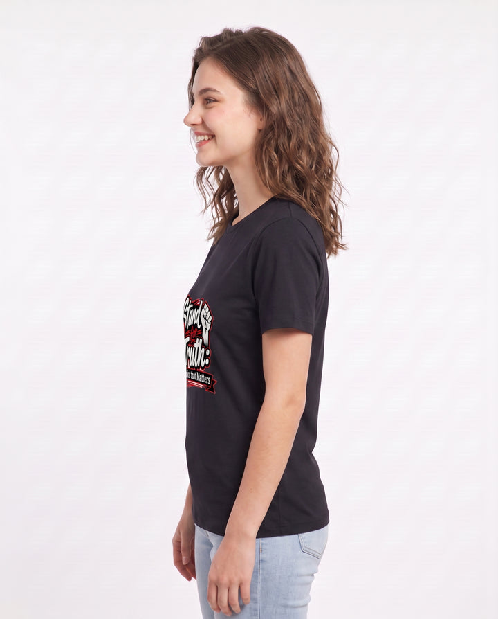 Stand for Truth: A Voice that Matters Women's Black T-Shirt product image 3