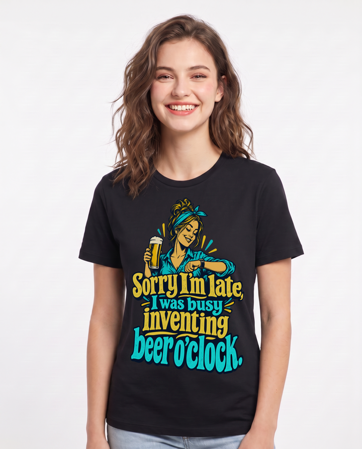 Beer Black T-Shirt for Women – Everyday Expression Graphic Tee product image 3