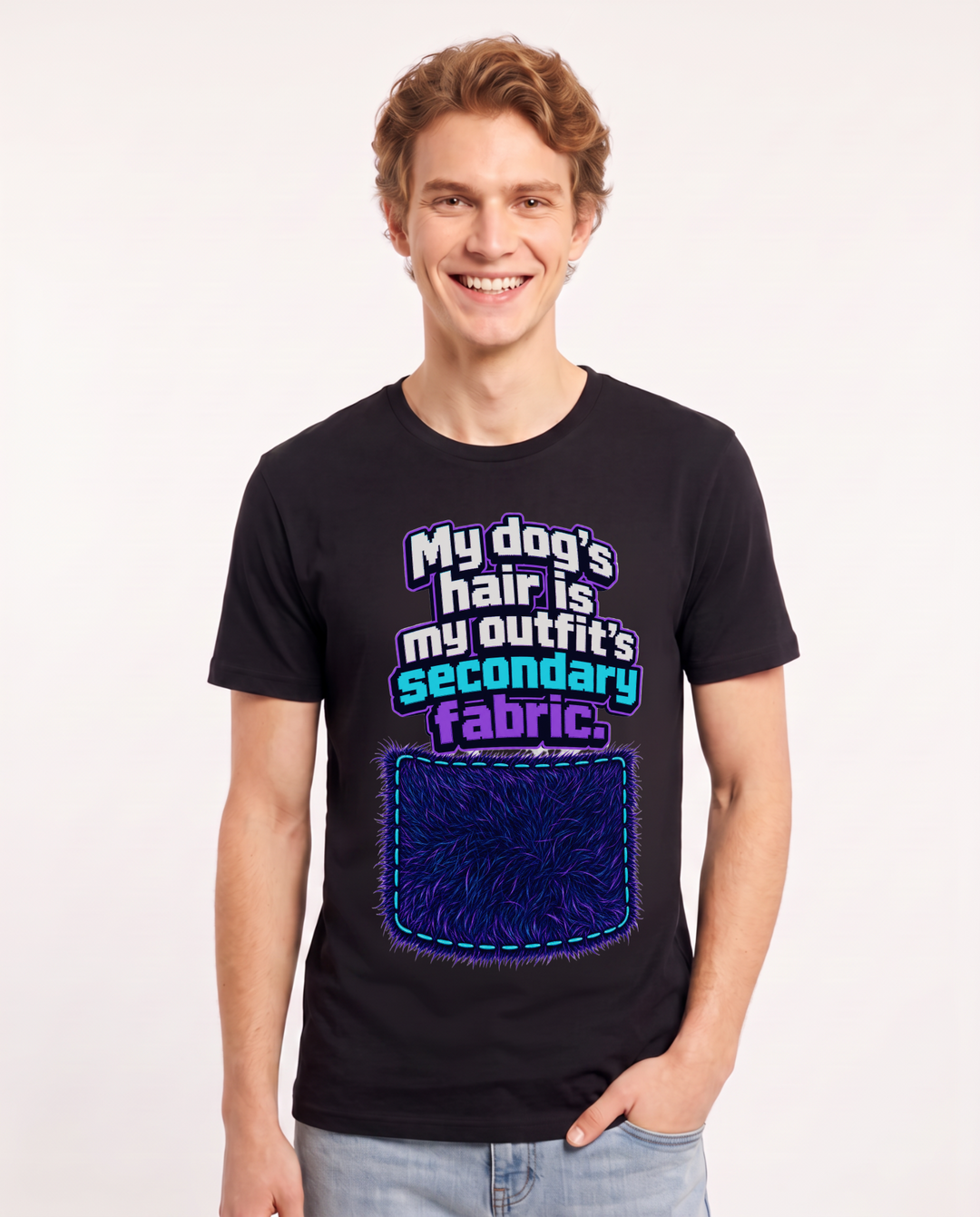 Cat Lover Black T-Shirt for Men – Everyday Expression Graphic Tee product image 3