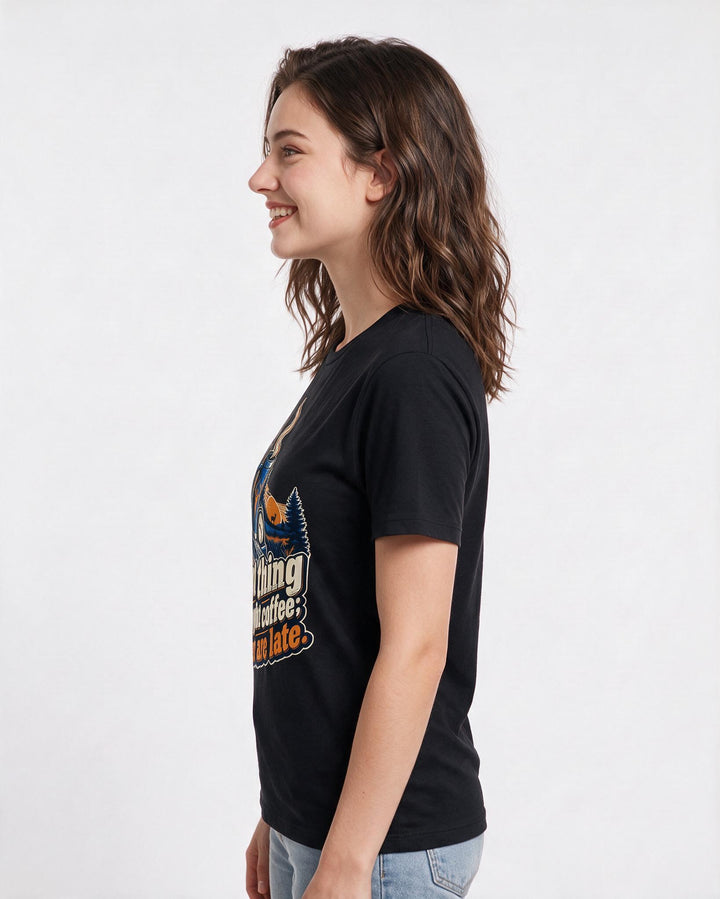 Hunting Black T-Shirt for Women – Everyday Expression Graphic Tee product image 2