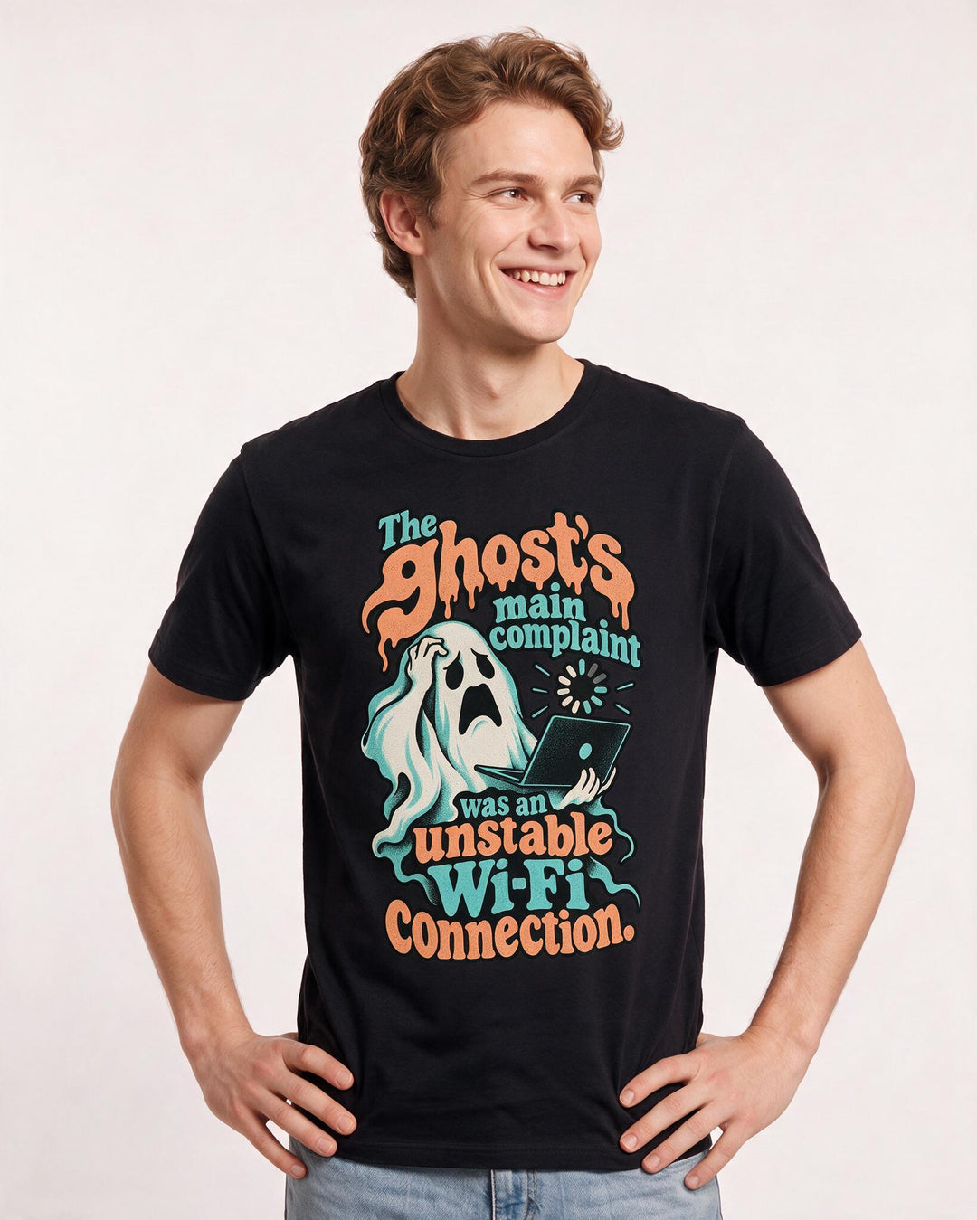 Halloween Black T-Shirt for Men – Halloween Theme Graphic Tee product image 1