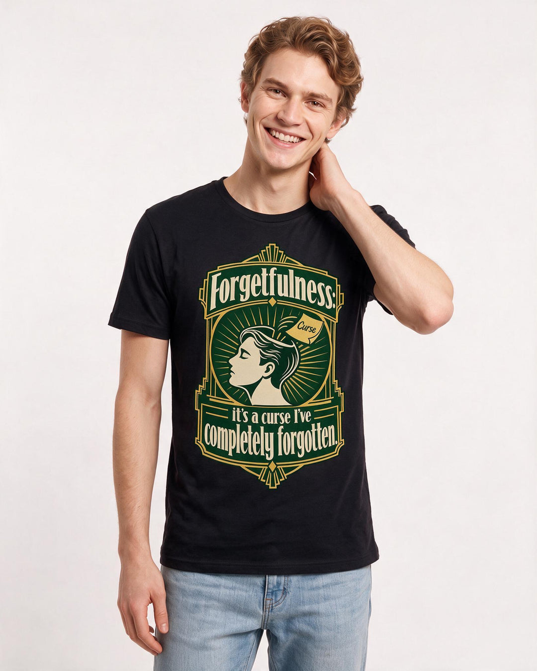 Meme Black T-Shirt for Men – Everyday Expression Graphic Tee product image 1