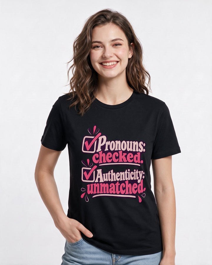 Pride Black T-Shirt for Women – Everyday Expression Graphic Tee product image 1