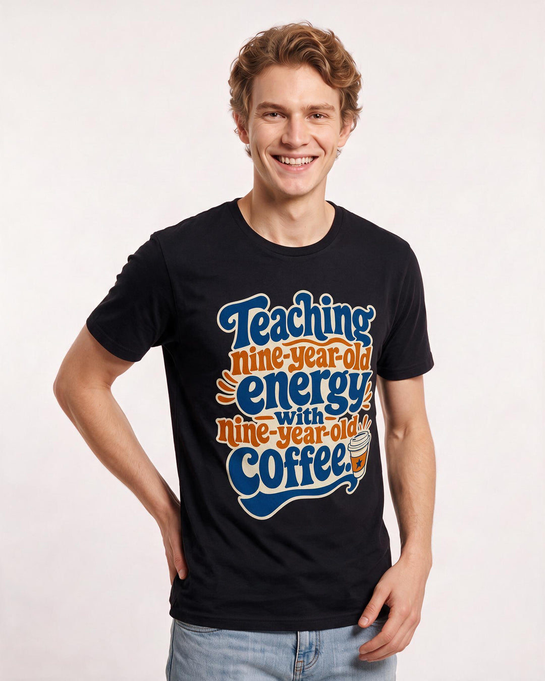 Teacher Black T-Shirt for Men – Everyday Expression Graphic Tee product image 3