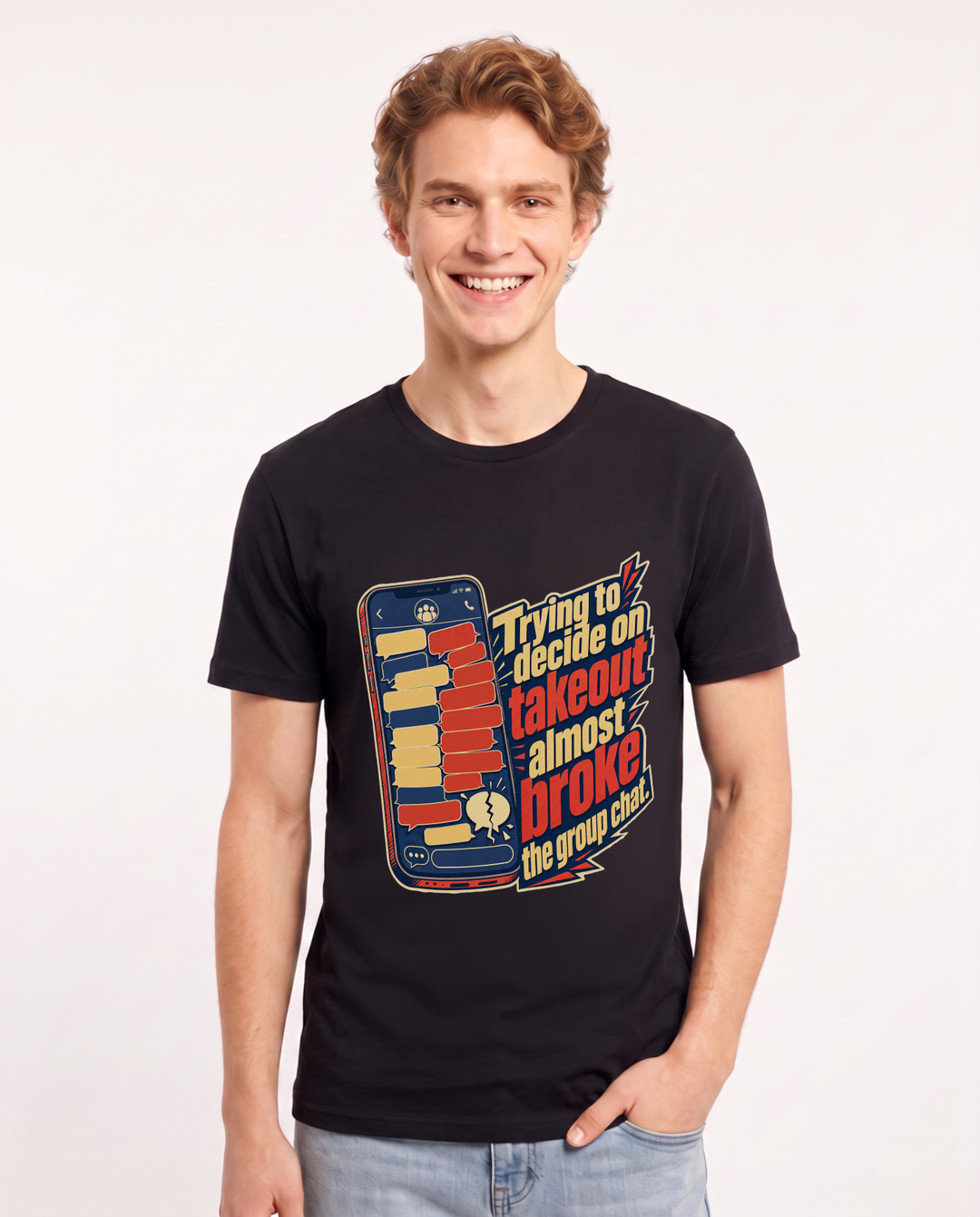 Meme Black T-Shirt for Men – Everyday Expression Graphic Tee product image 1