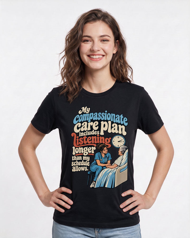 Nurse Black T-Shirt for Women – Nursing Life Graphic Tee product image 1