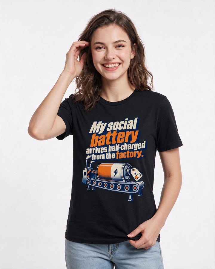 Meme Black T-Shirt for Women – Everyday Expression Graphic Tee product image 1