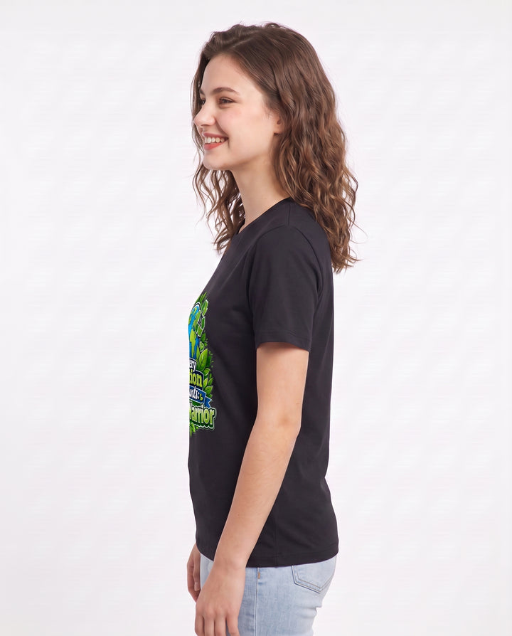 Every Action Counts: Eco-Warrior Women's Black T-Shirt product image 3