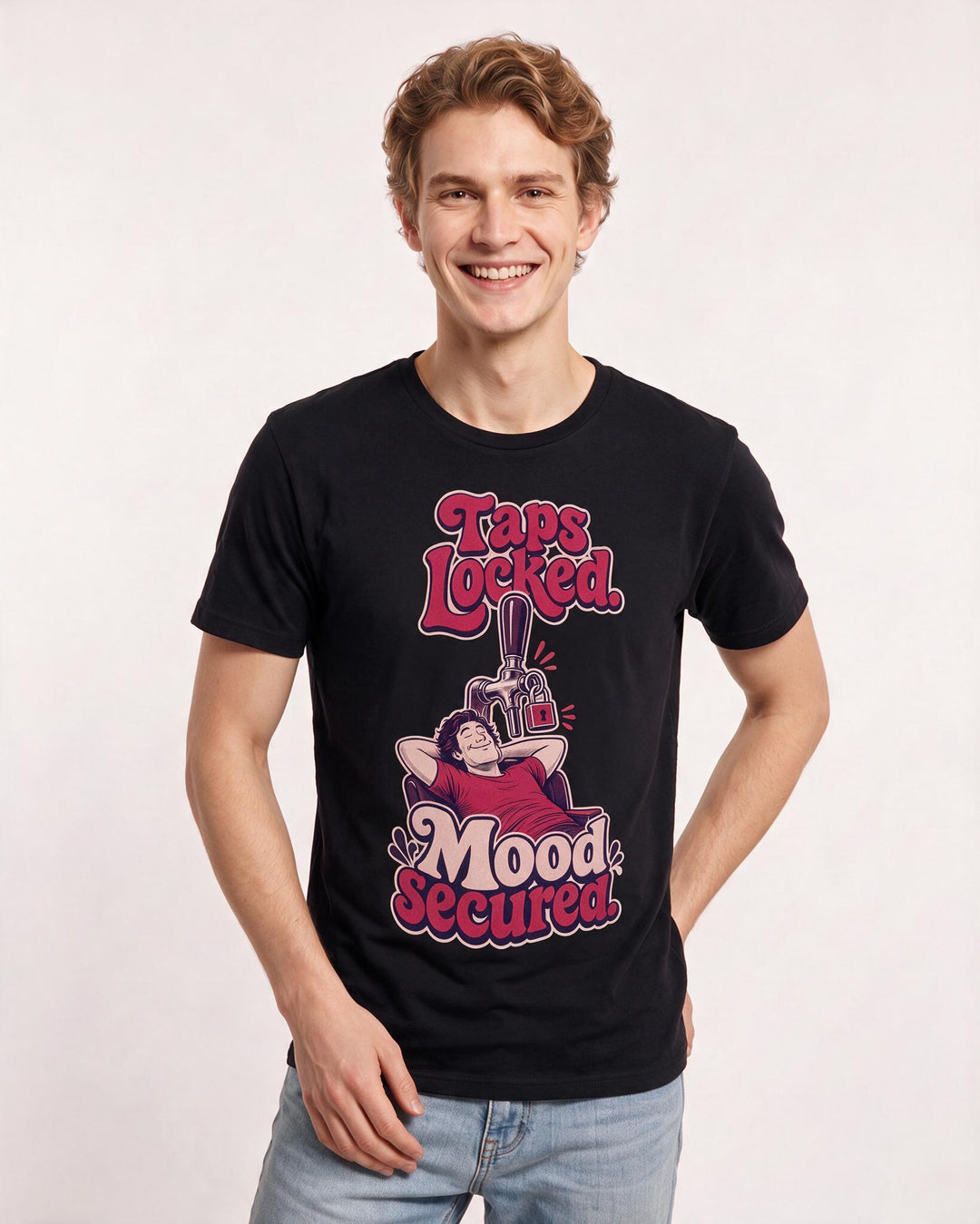 Beer Black T-Shirt for Men – Everyday Expression Graphic Tee product image 3