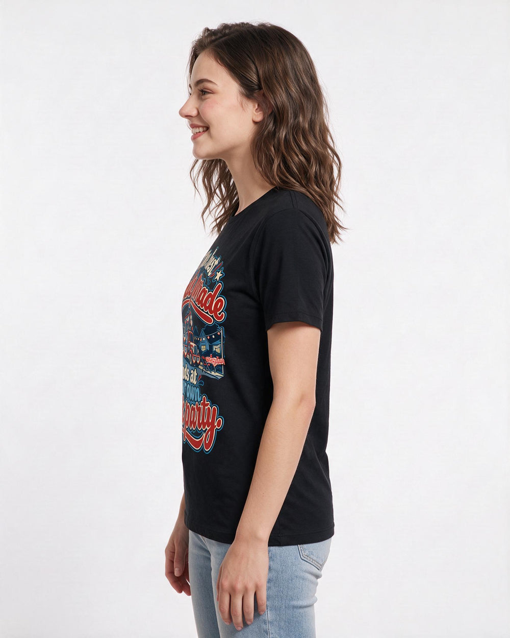 Patriotic Black T-Shirt for Women – Everyday Expression Graphic Tee product image 2