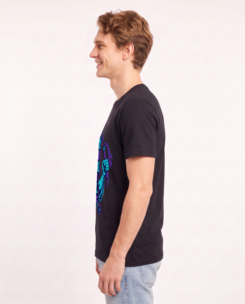 Graphic Men's Black T-Shirt - I voted for you to sweat, not to relax. product image 2