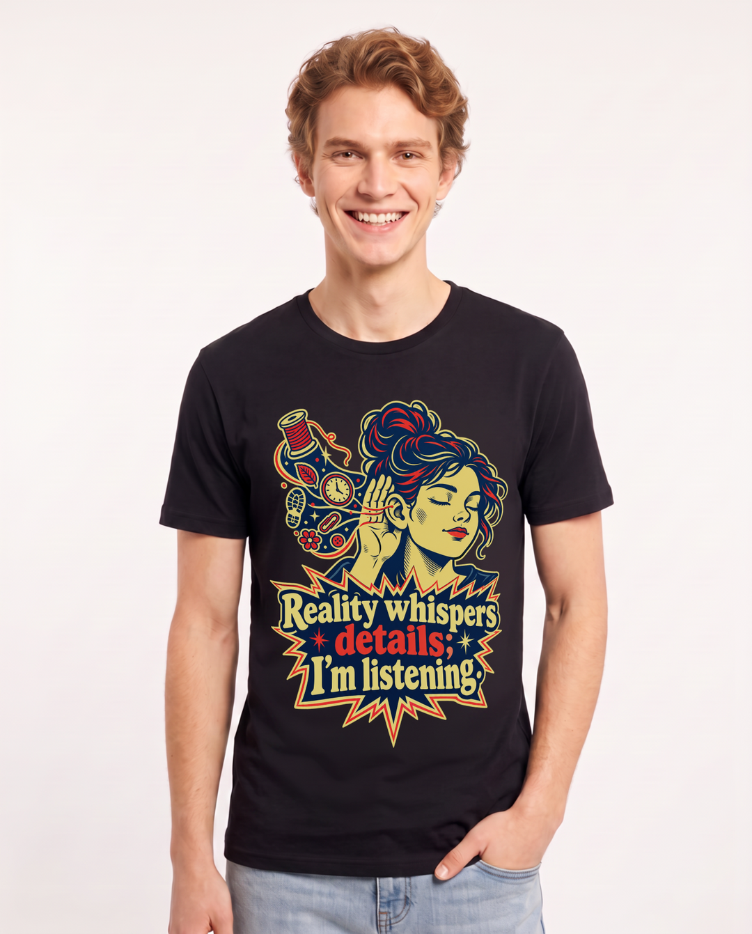 Neurodiversity Black T-Shirt for Men – Everyday Expression Graphic Tee product image 3