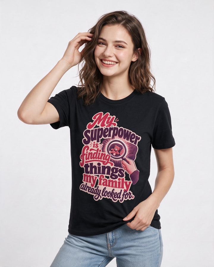 Grandparent Black T-Shirt for Women – Everyday Expression Graphic Tee product image 3
