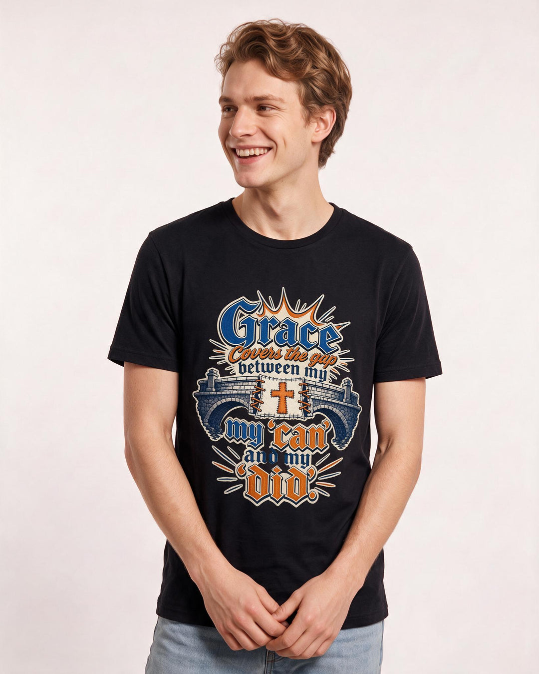 Christian Faith Black T-Shirt for Men – Everyday Expression Graphic Tee product image 3
