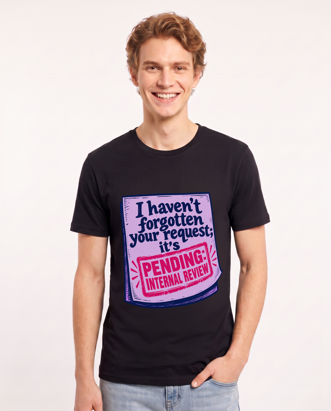 Meme Black T-Shirt for Men – Everyday Expression Graphic Tee product image 3