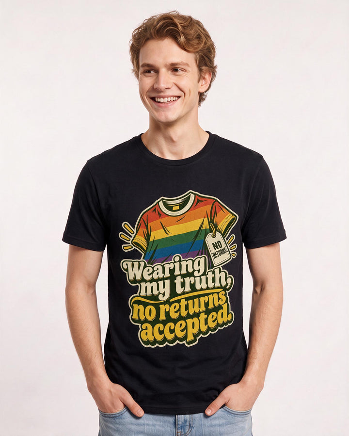 Pride Black T-Shirt for Men – Everyday Expression Graphic Tee product image 1