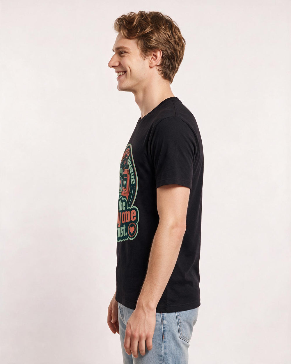 Couples Men's Black T-Shirt - Our Netflix queue is the only one I product image 2