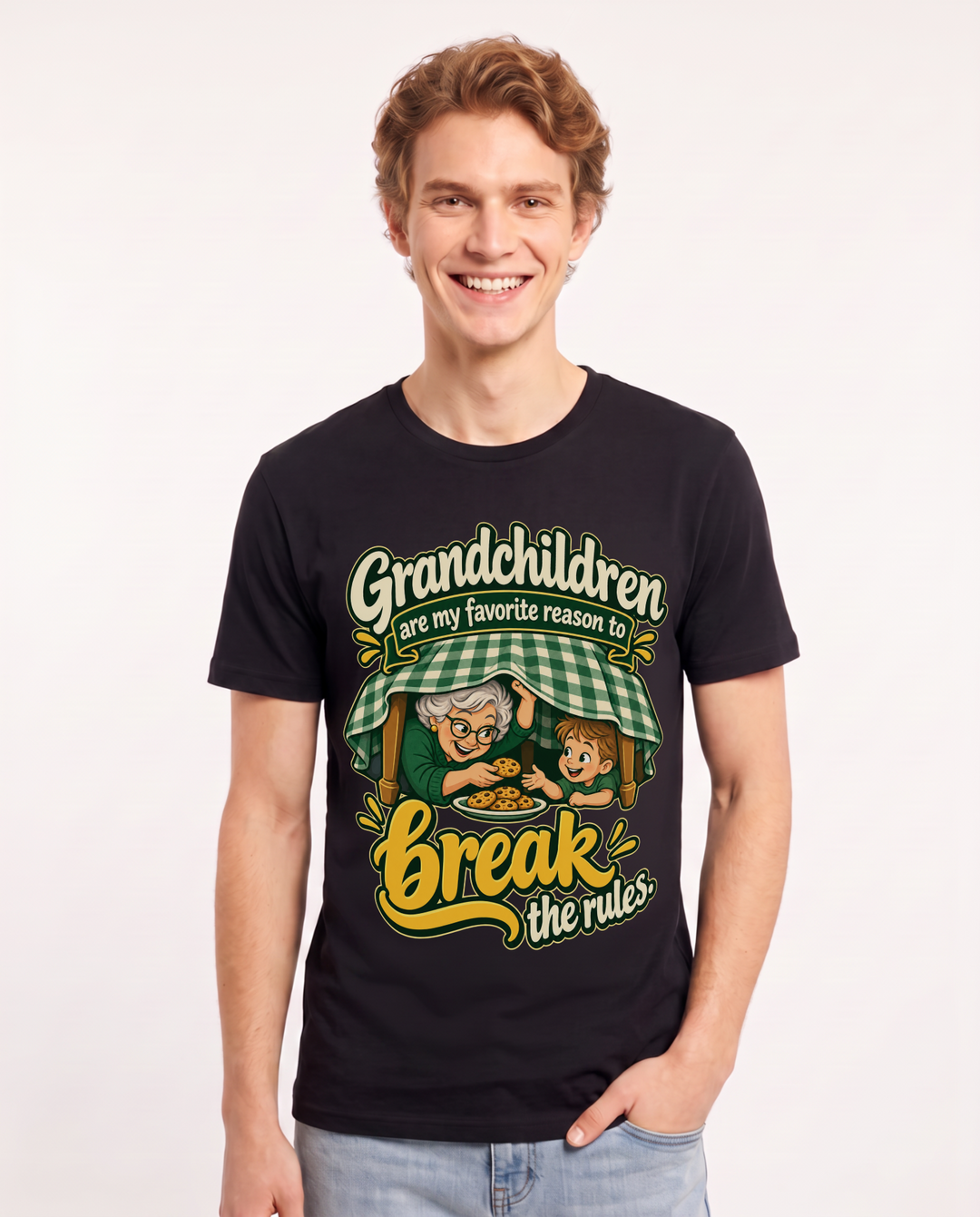 Grandparent Black T-Shirt for Men – Everyday Expression Graphic Tee product image 3