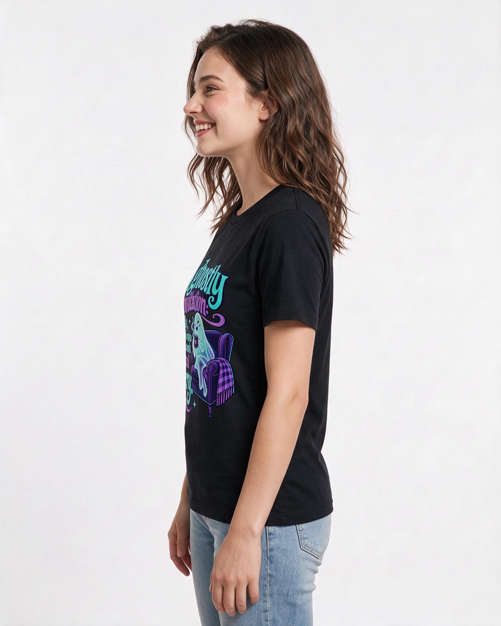 Halloween Black T-Shirt for Women – Halloween Theme Graphic Tee product image 2