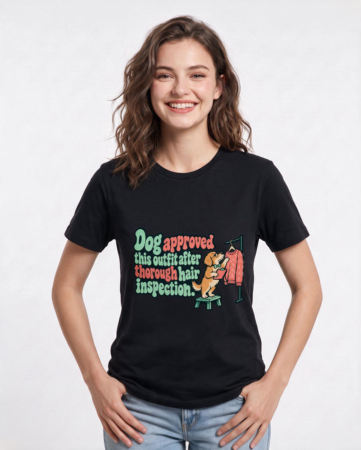 Dog Lover Black T-Shirt for Women – Everyday Expression Graphic Tee product image 1