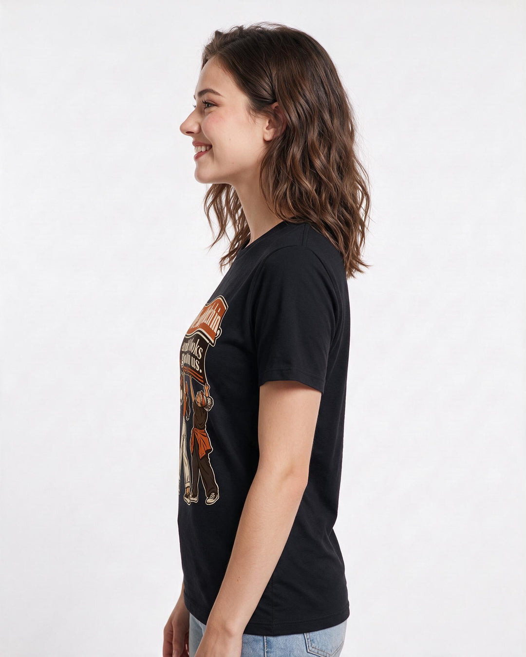 Patriotic Black T-Shirt for Women – Everyday Expression Graphic Tee product image 2