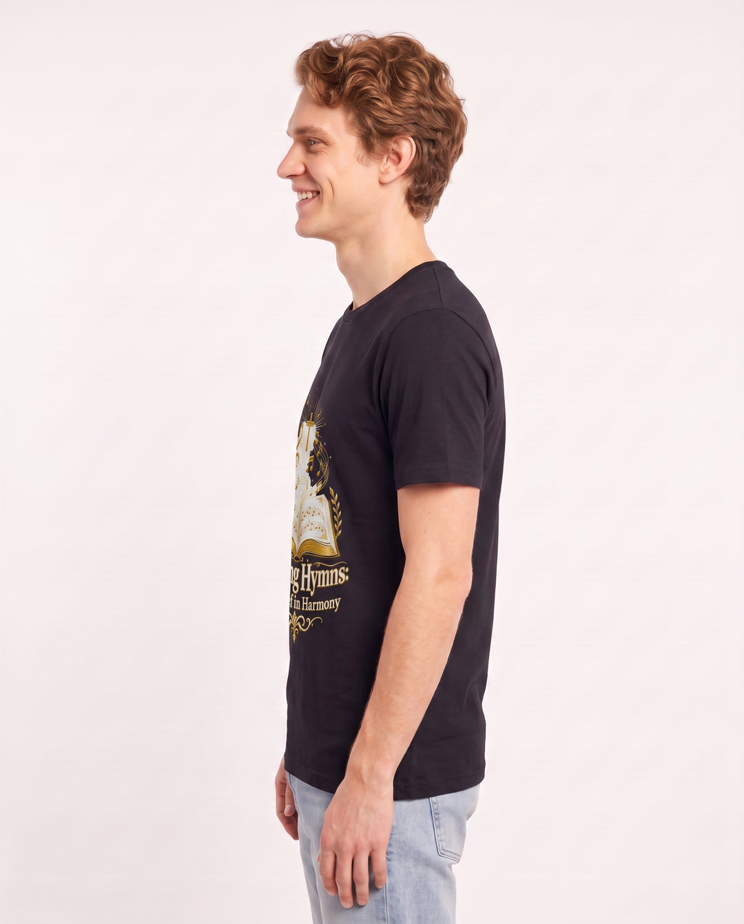 Evening Hymns: My Belief in Harmony Men's Black T-Shirt product image 3