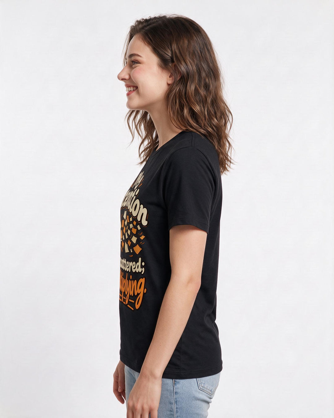 Neurodiversity Black T-Shirt for Women – Everyday Expression Graphic Tee product image 2