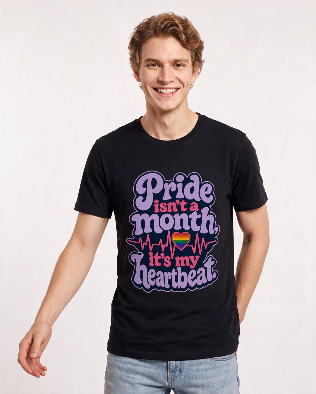 Pride Black T-Shirt for Men – Everyday Expression Graphic Tee product image 3