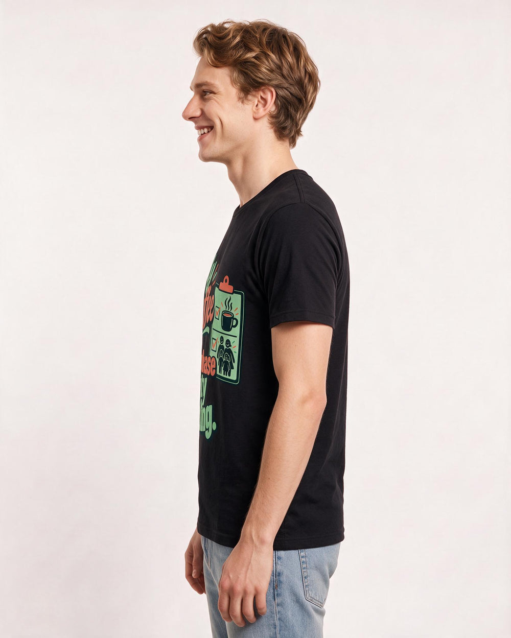 Grandparent Black T-Shirt for Men – Everyday Expression Graphic Tee product image 2