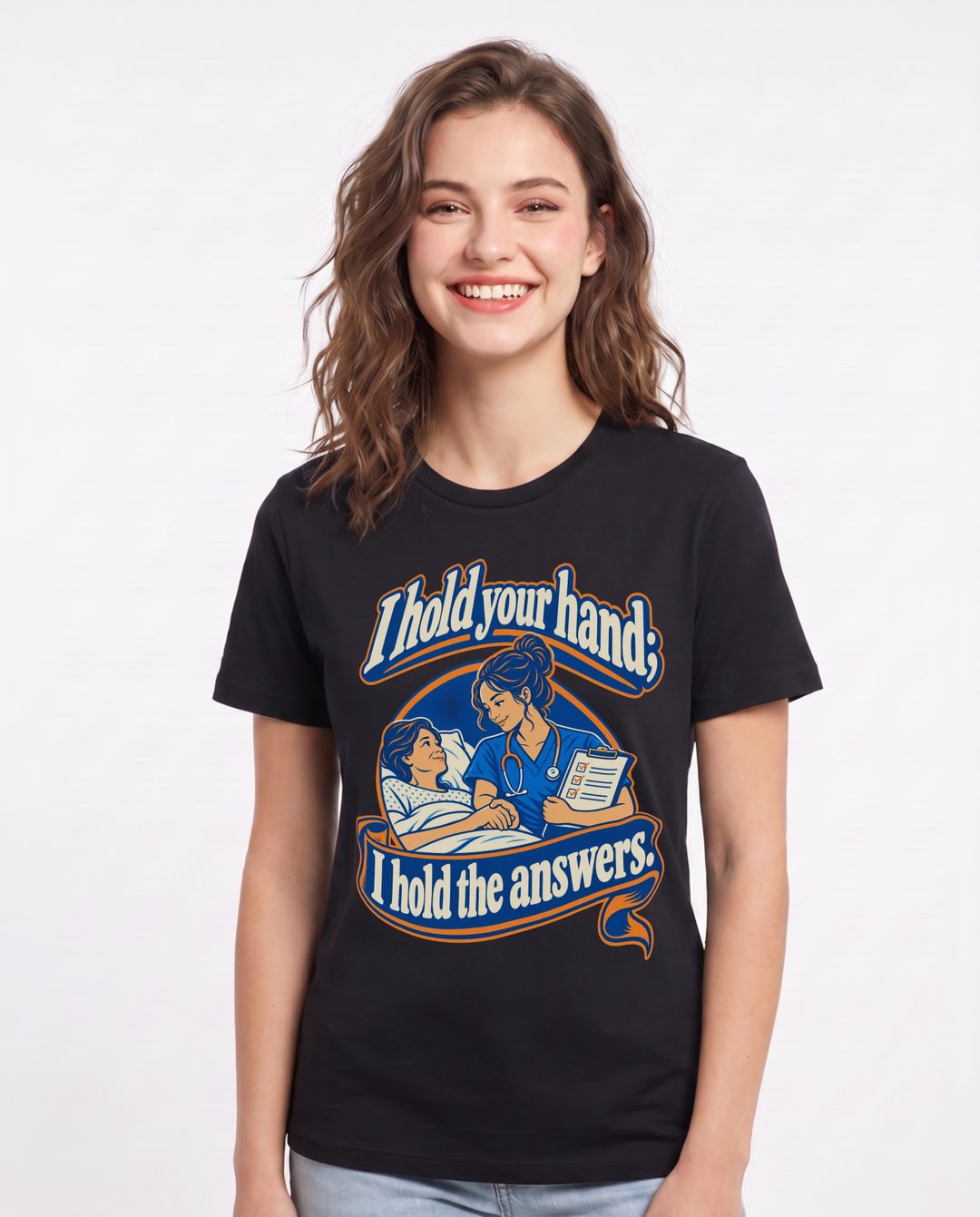 Nurse Black T-Shirt for Women – Nursing Life Graphic Tee product image 3