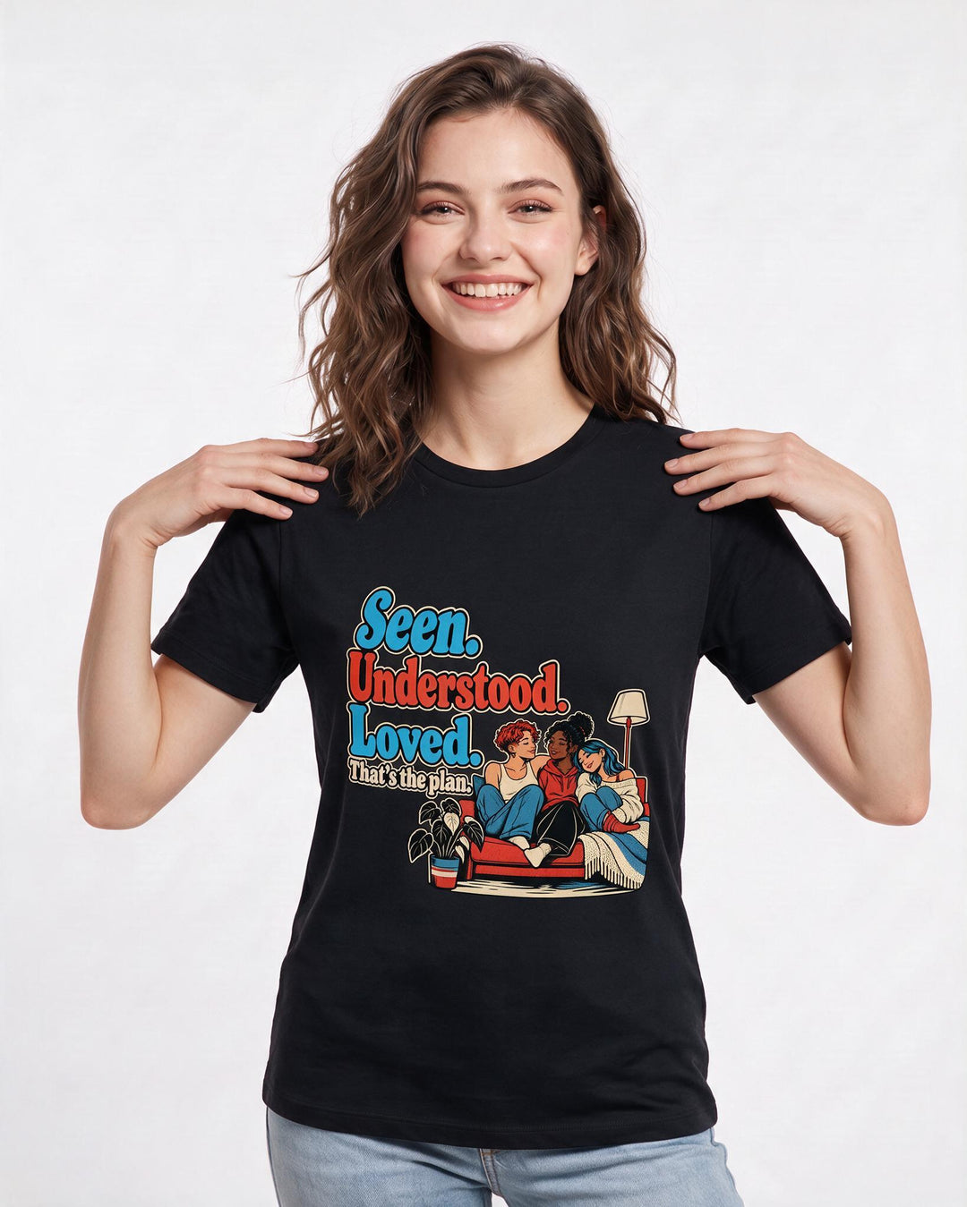 Pride Black T-Shirt for Women – Everyday Expression Graphic Tee product image 1