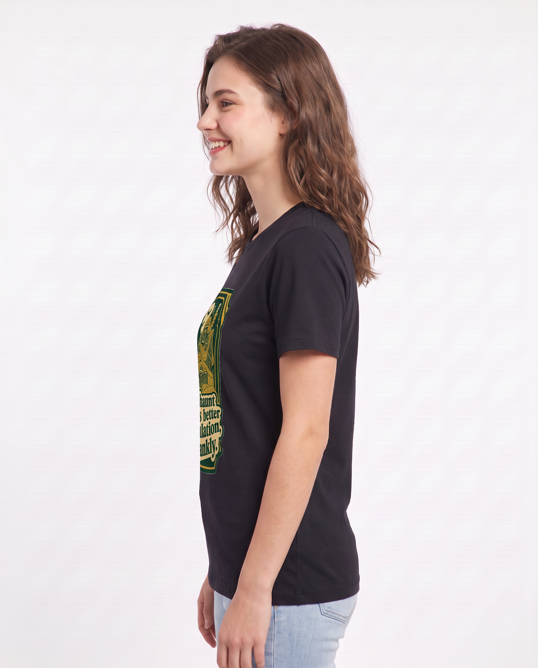 Halloween Women's Black T-Shirt - My haunt needs better insulation, product image 2