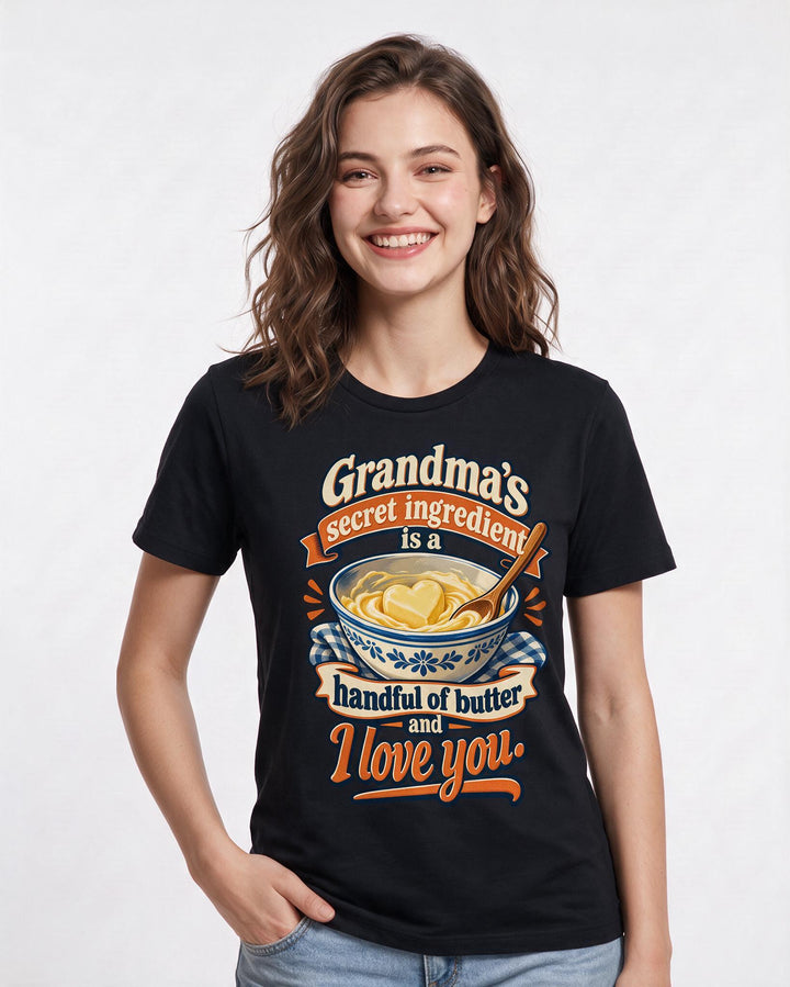 Grandparent Black T-Shirt for Women – Everyday Expression Graphic Tee product image 1