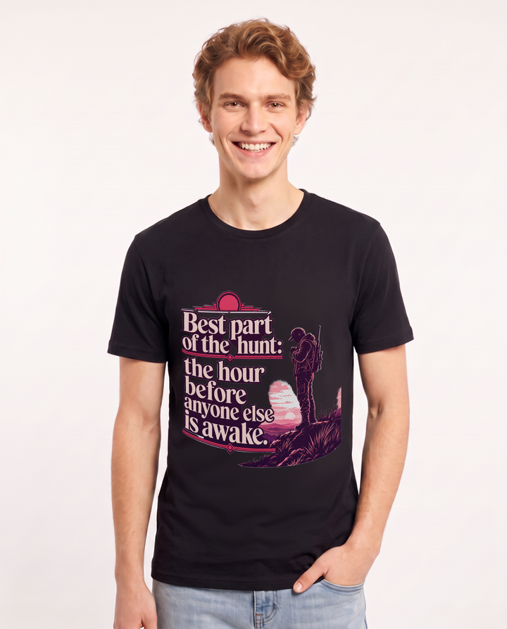 Hunting Black T-Shirt for Men – Everyday Expression Graphic Tee product image 3