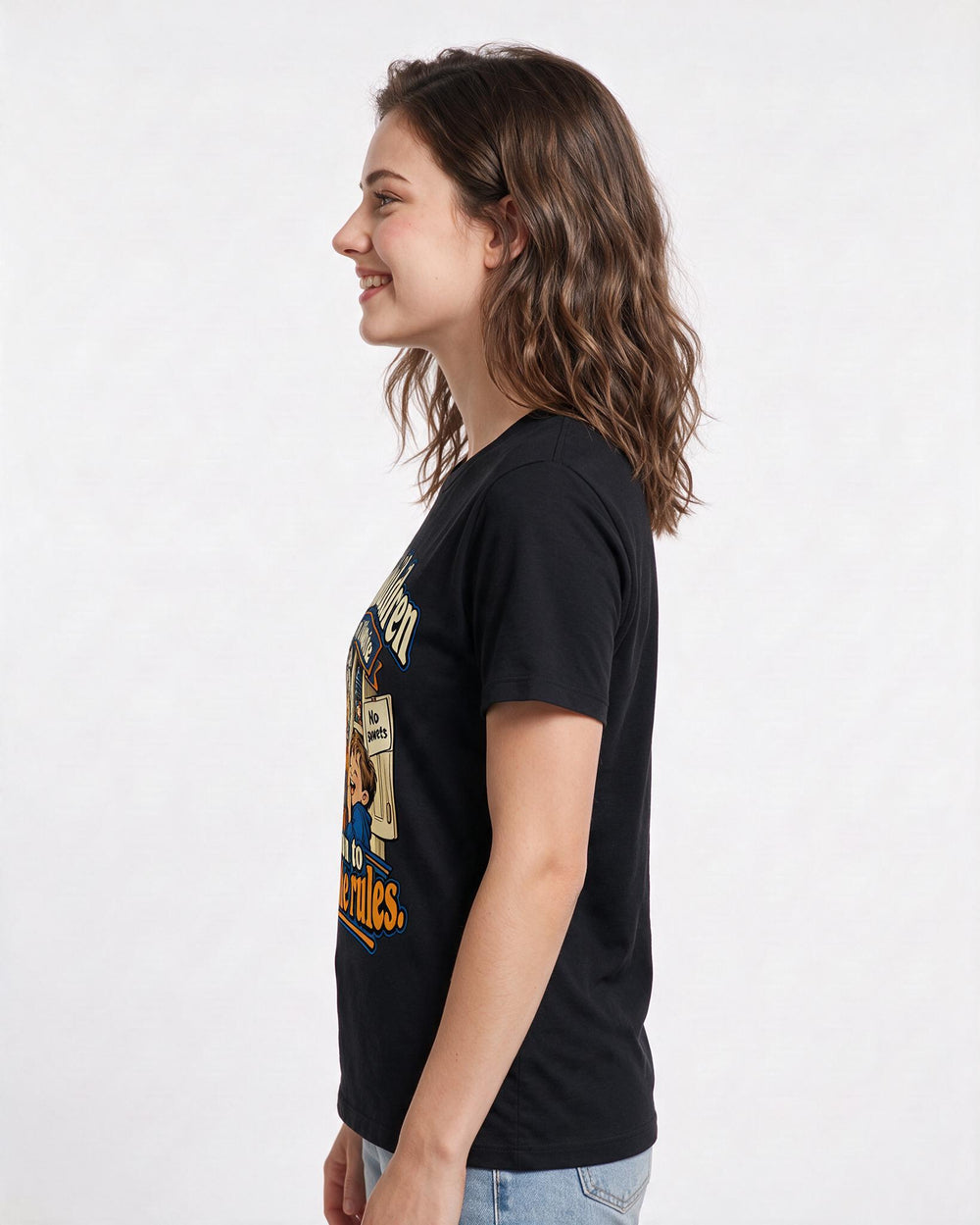 Grandparent Black T-Shirt for Women – Everyday Expression Graphic Tee product image 2