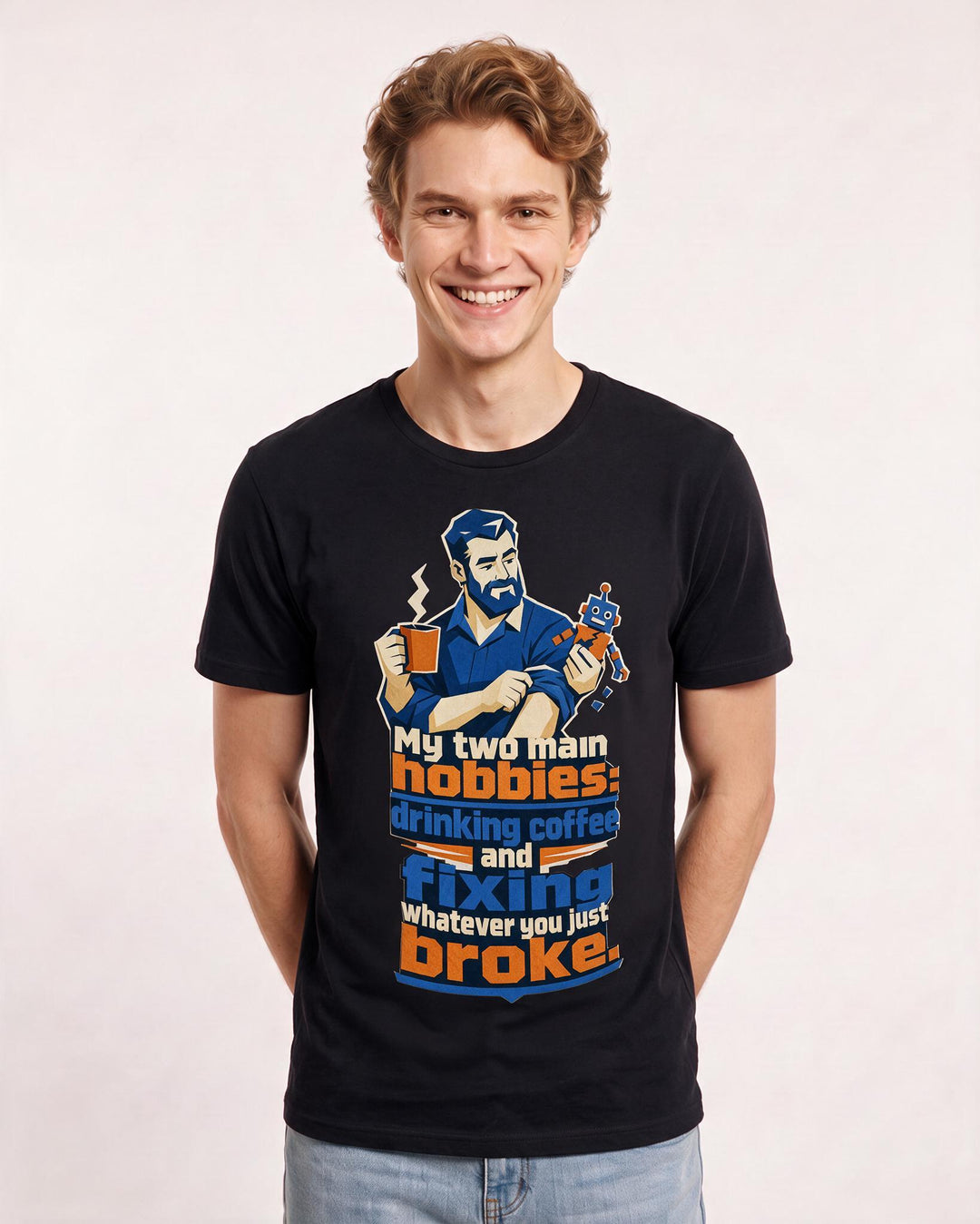 Grandparent Black T-Shirt for Men – Everyday Expression Graphic Tee product image 1