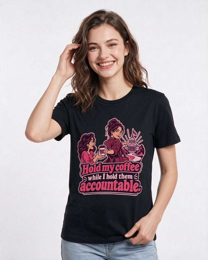 Political Statement Black T-Shirt for Women – Everyday Expression Graphic Tee product image 1