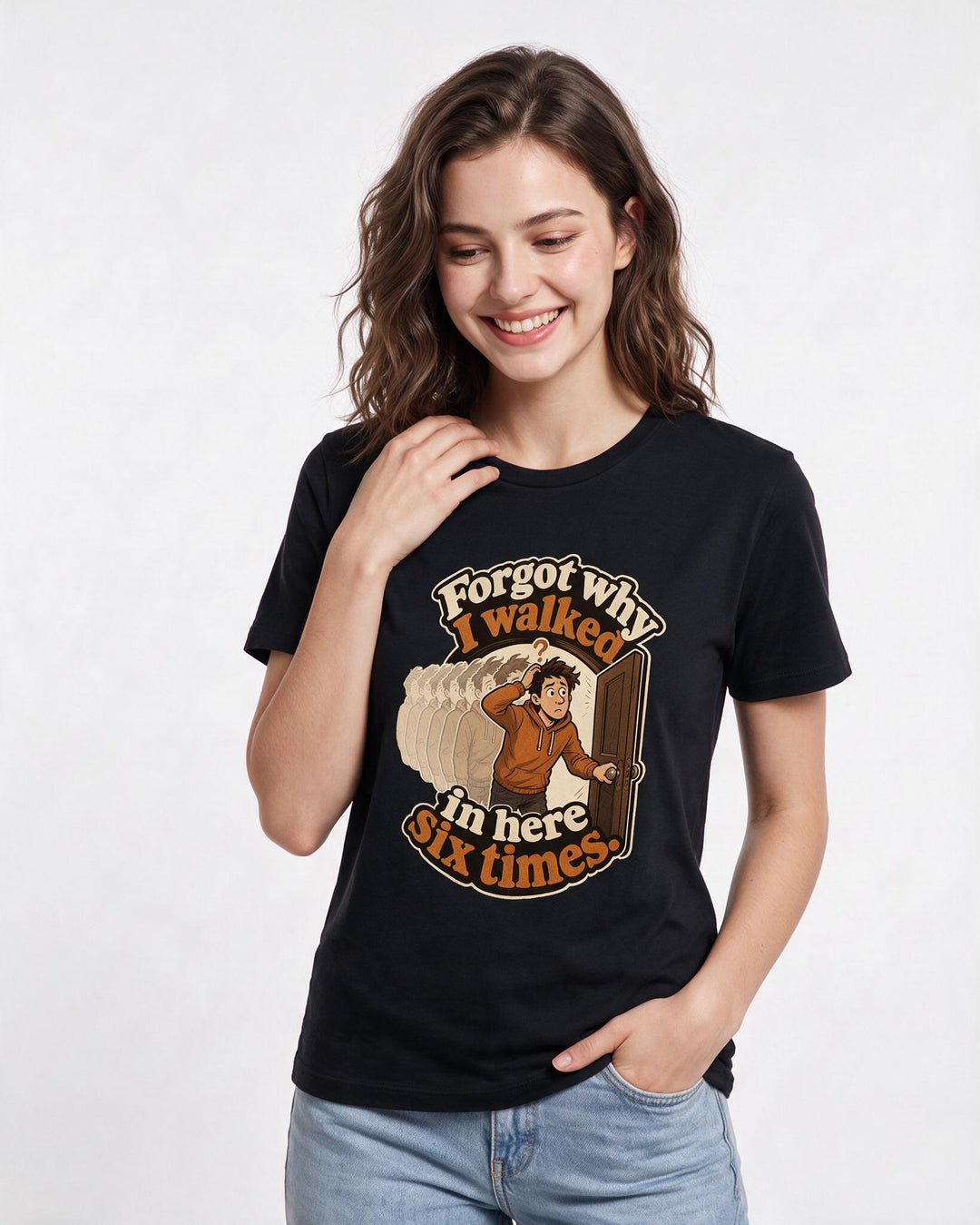 Meme Black T-Shirt for Women – Everyday Expression Graphic Tee product image 1