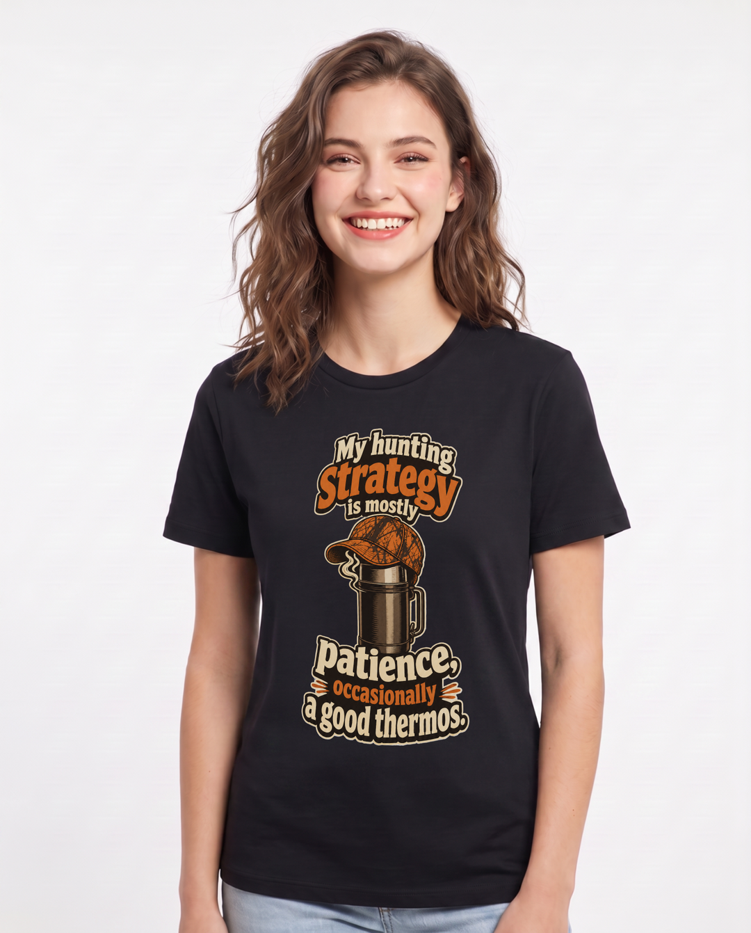 Hunting Black T-Shirt for Women – Everyday Expression Graphic Tee product image 3