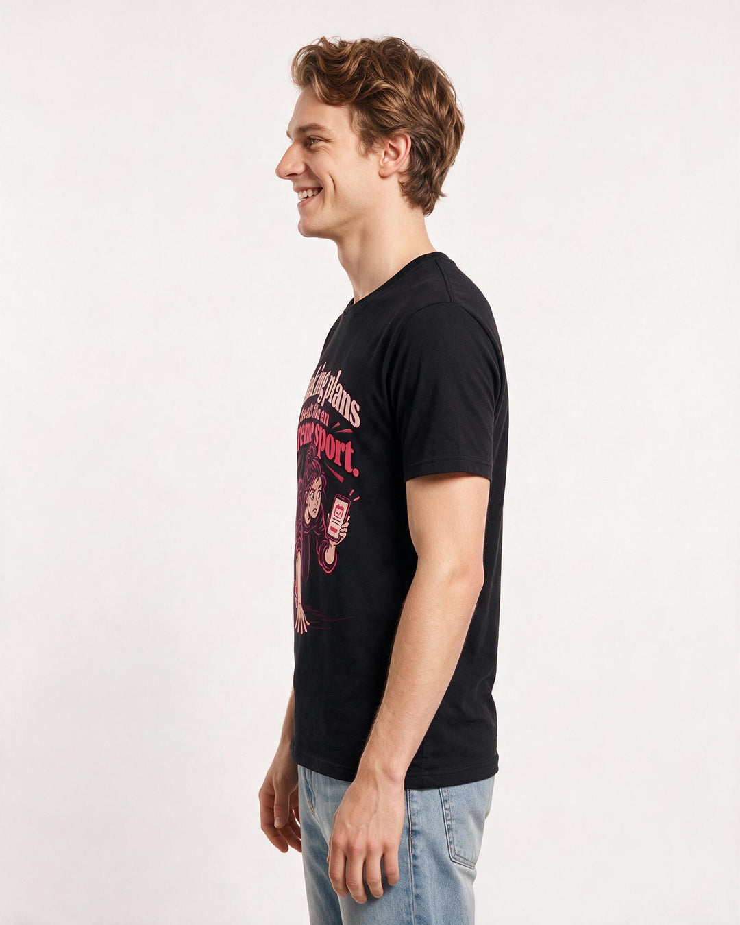 Meme Black T-Shirt for Men – Everyday Expression Graphic Tee product image 2