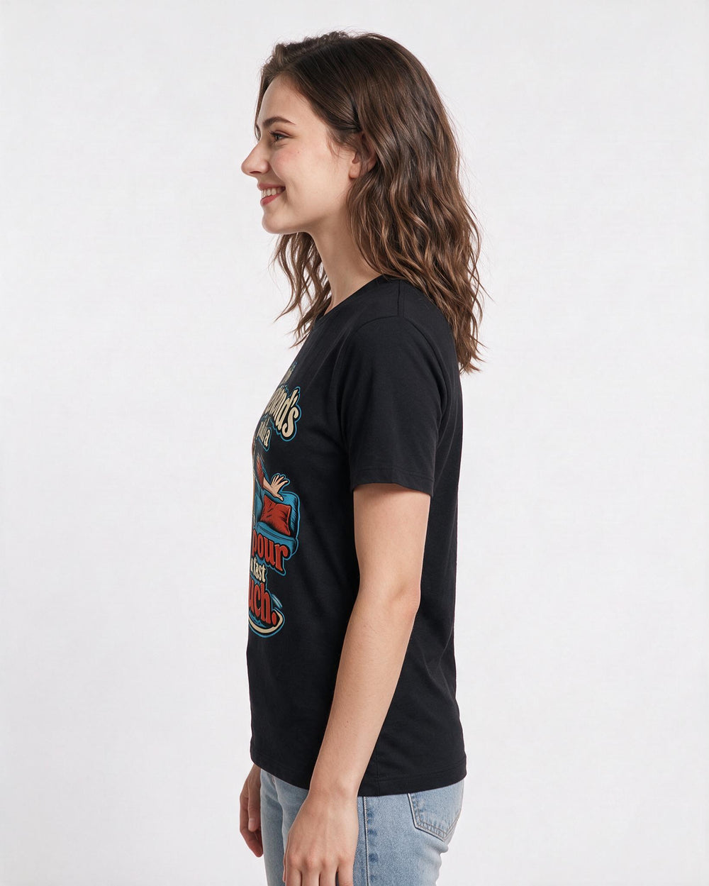 Beer Black T-Shirt for Women – Everyday Expression Graphic Tee product image 2