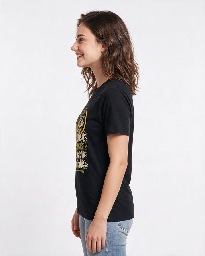 Neurodiversity Black T-Shirt for Women – Everyday Expression Graphic Tee product image 2
