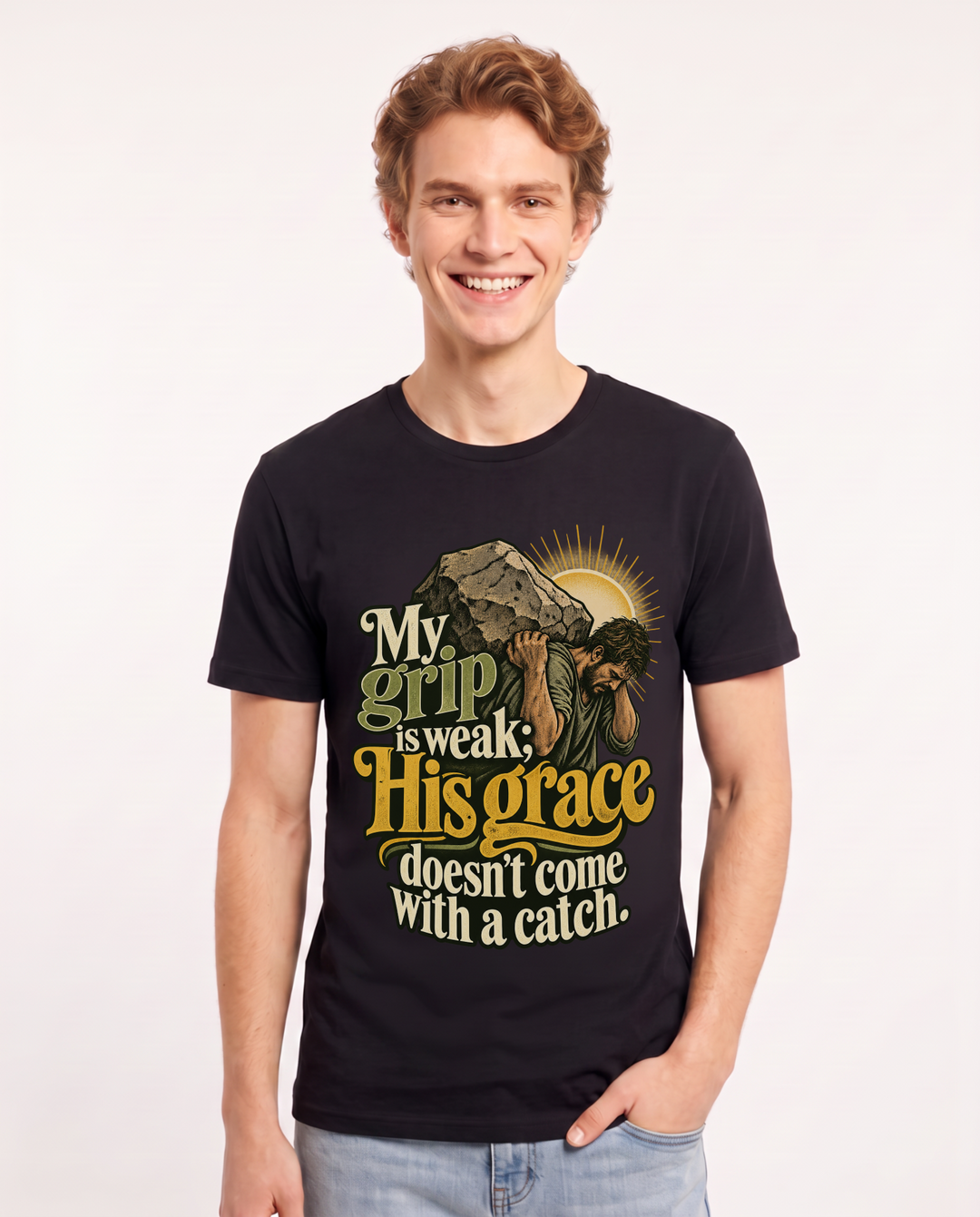 Christian Faith Black T-Shirt for Men – Everyday Expression Graphic Tee product image 3