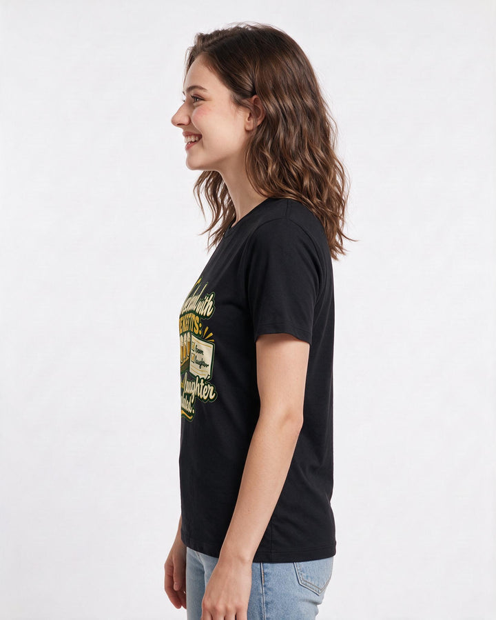 Beer Black T-Shirt for Women – Everyday Expression Graphic Tee product image 2