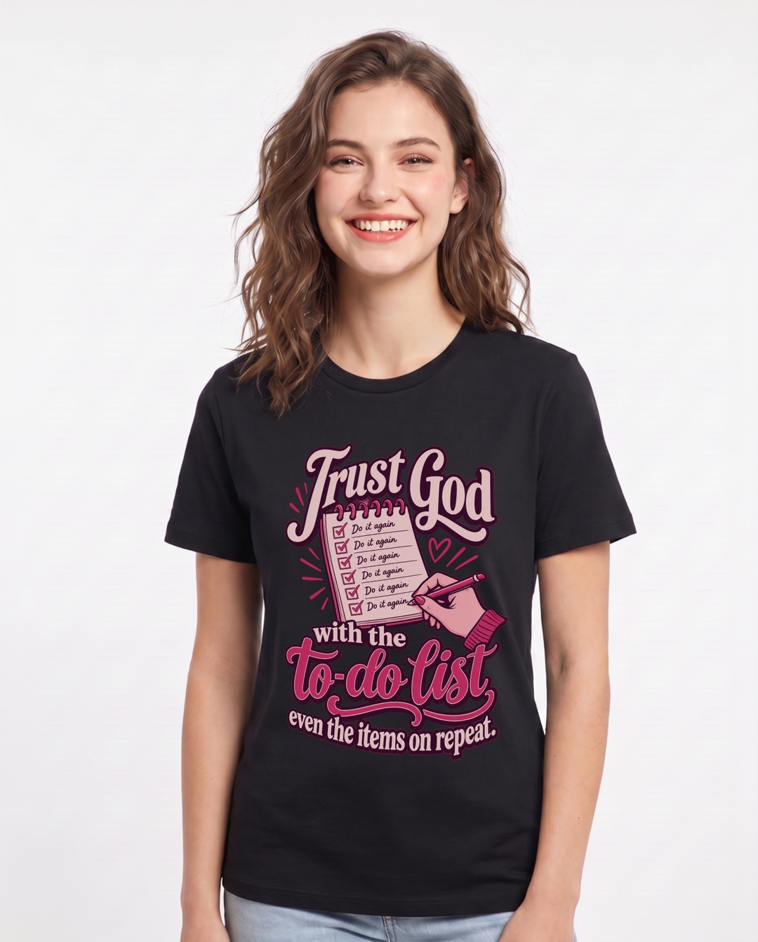 Christian Faith Black T-Shirt for Women – Everyday Expression Graphic Tee product image 3