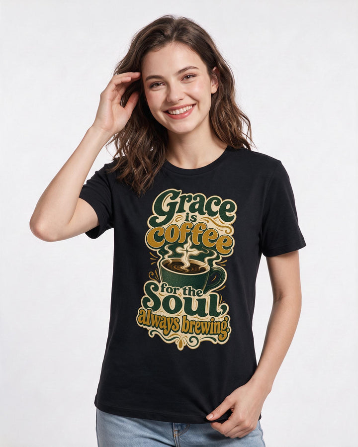 Christian Faith Black T-Shirt for Women – Everyday Expression Graphic Tee product image 1