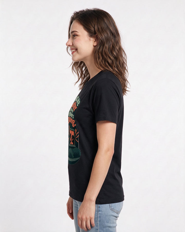 Halloween Black T-Shirt for Women – Halloween Theme Graphic Tee product image 2