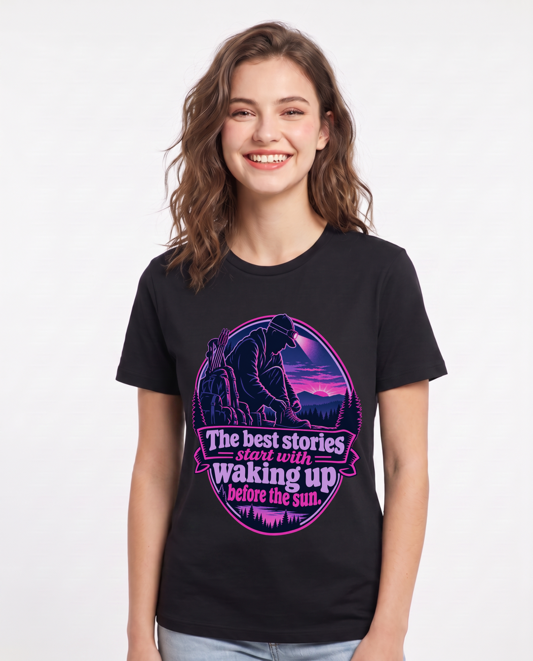 Hunting Black T-Shirt for Women – Everyday Expression Graphic Tee product image 3