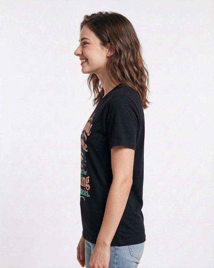Grandparent Black T-Shirt for Women – Everyday Expression Graphic Tee product image 2