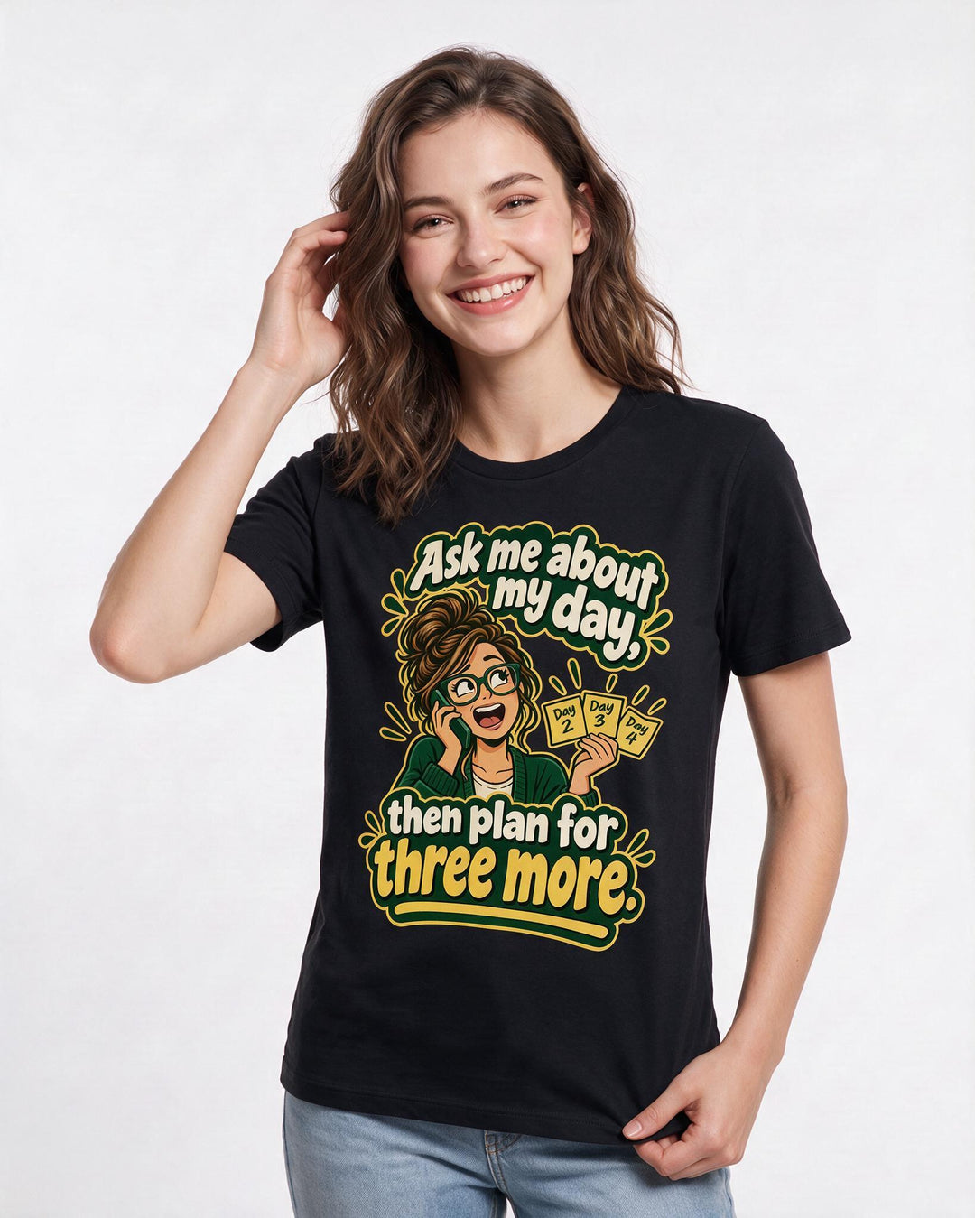 Teacher Black T-Shirt for Women – Everyday Expression Graphic Tee product image 1